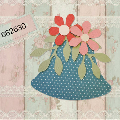 662630 campana fiori ramo fustella feltro pasquale fommy Bigz Sizzix Bigshot per tagliare materiali creativi lavoretti bambini per decorazioni casa e allestimento