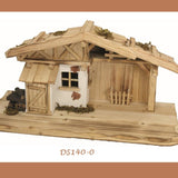 mangiatoia tronchi muschio capanna vuota legno per Presepe Natività statuine piccole miniature
