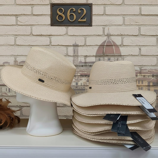 Firenze-style economico cappello fedora donna paglia rafia estivo per mare spiaggia da decorare personalizzare scritte nomi tricotin con tubolare e pompon fiori uncinetto intreccio macramè