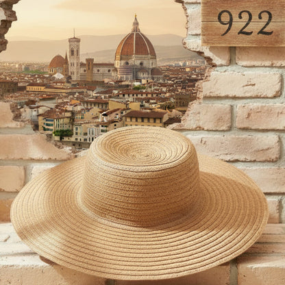 Firenze-style tesa alta economico cappello donna paglia rafia estivo per mare spiaggia da decorare personalizzare scritte nomi tricotin con tubolare e pompon fiori uncinetto intreccio macramè
