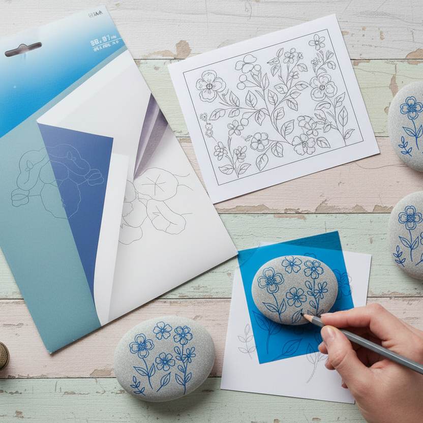 carta copiativa trasferibile tipo carbone per riportare schemi disegni su tutte le superfici non solo tessuto stoffa ma anche sassi