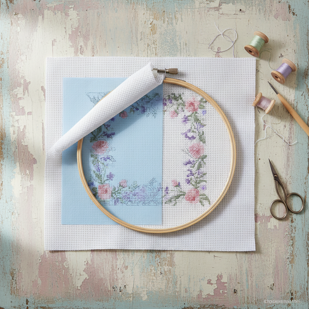 come utilizzare la carta copiativa da ricalco per il ricamo con il telaio per riportare schemi con velina trasferibile transfer