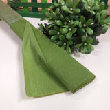 verde olivo carta crespa leggera 60 g per fiori piccoli lavori decorazioni Natale allestimento Presepe vetrinistica packaging confezioni regalo e bomboniere fai da te creativo