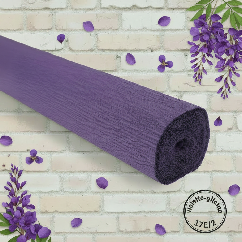 violetto-glicine 17E/2 carta crespa pesante 180 g ideale fiori giganti di glicine allestimento fioristi