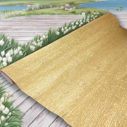 metallizzato oro dorato negozio colori carta crespa 60 g per fiori foglie lavori decorazioni stella di Natale allestimento Presepe vetrinistica packaging confezioni regalo e bomboniere fai da te creativo