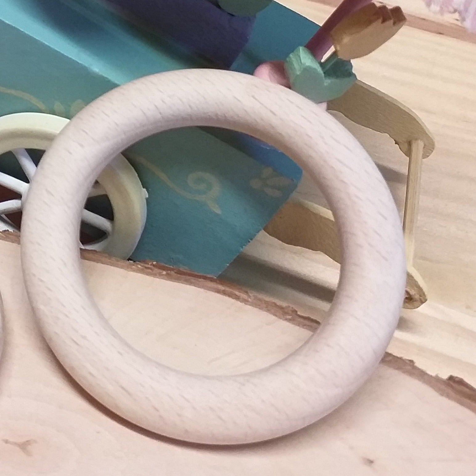 vendita singola cerchio anello legno 5.5 cm uso fai da te artigianato macramè uncinetto catenelle portaciuccio amigurumi corde portavasi cinture collane gioielli bijoux bigiotteria