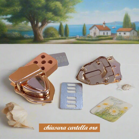 componenti chiusura a cartella bottone automatico colore oro per borse uncinetto artigianali fatte a mano accessori fermagli fibbie da cucire su borsette fai da te con fettuccia