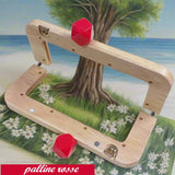 palline pomelli rosse pomoli colorati chiusure clic clac legno wooden clutch per borse uncinetto pochette da sera cerimonia lavoro a maglia artigianale telaio aperto
