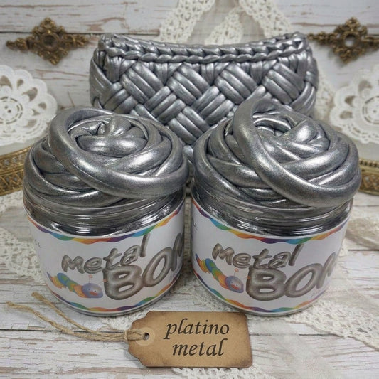 platino metallizzato 1/2 kg fettuccia ripiena marshmallow filato borse gigante grosso spesso imbottito chunky bags tubolare intrecciare a mano senza uncinetto pochette shopper