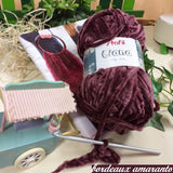 bordeaux amaranto lavori a maglia velluto velvet ciniglia lana Stafil Liana gomitolo 100 g 65 metri filato uncinetto amigurumi cordino fettuccia crochet borse sciarpe cappelli berretti scaldacollo