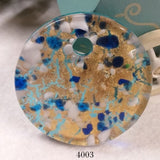 avventurina dorata azzurro piastra rotonda 5 cm stile Murano ciondolo vetro per collana pendente grande fai da te gioielli bijoux bigiotteria con cordino
