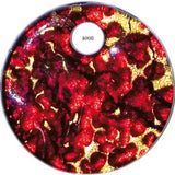 rosso piastra rotonda 5 cm stile Murano ciondolo vetro per collana pendente grande fai da te gioielli bijoux bigiotteria