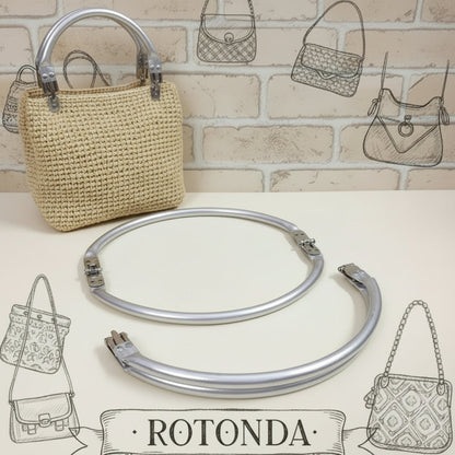 telaio arco rotonda molla clic clac chiusura alluminio ferro a scatto per clutch bags borse uncinetto pochette fettuccia cordino thai corda macramè stoffa modello pasticcino