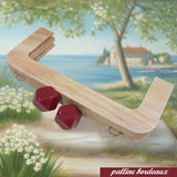 palline pomelli bordeaux terra di siena pomoli colorati chiusure clic clac legno wooden clutch per borse uncinetto pochette da sera cerimonia lavoro a maglia artigianale telaio aperto con viti e ganci per catenella