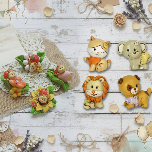 offerta statuine coccinella flower Fiore 4 cm gattino cagnolino elefantino leoncino animaletti oggettistica statuetta idea regalo bomboniere ricordini oggettini gadget regalini decorative uso per hobbistica accessori composizioni fiori decorazioni bonsai piantine perline segnaposto natalizi