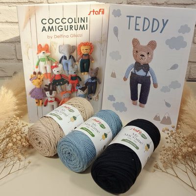 Coccolini Stafil kit pupazzo amigurumi uncinetto italiano principianti