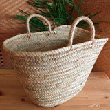 grande cesto coffa grezza siciliana paglia palma naturale borsa mare con manici sisal da rivestire decorare fai da te personalizzare
