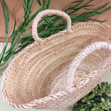 interno di cesto coffa grezza siciliana paglia palma naturale borsa mare con manici sisal da rivestire decorare fai da te personalizzare
