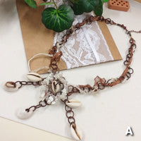 conchiglie nastro di metallo offerta A collane artigianali fatte a mano estive con perline particolari veneziane vetro pietre perle di conteria