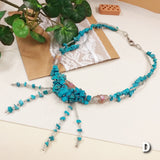 offerta D turchese collane artigianali fatte a mano estive con perline particolari veneziane vetro pietre semi-preziose perle di conteria