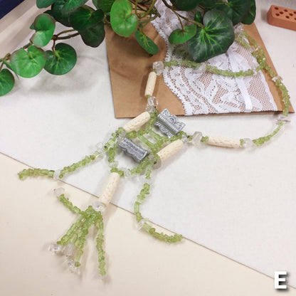 offerta E peridoto tubetti bianchi perle alluminio collane fatte a mano estive con perline particolari veneziane vetro pietre e conteria