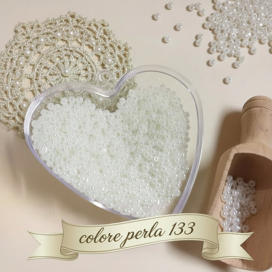 colore perla conteria rocailles beads veneziane perline vetro perlato perle fai da te bijoux fiori venezia piante alberi bonsai bigiotteria ricamare centrini