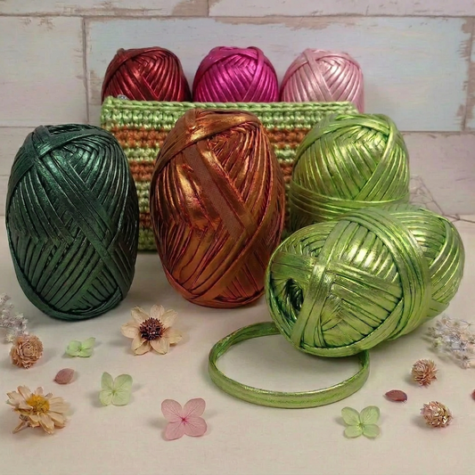 oro bronzo verde kiwi rosso fucsia rosa fettuccia lycra metallizzata effetto similpelle verniciata per borse uncinetto borsellino clutch bag pochette