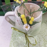 come confezionare mazzolino bouquet mimosa festa della donna con sacchetto plastica cellophane trasparente alimentare