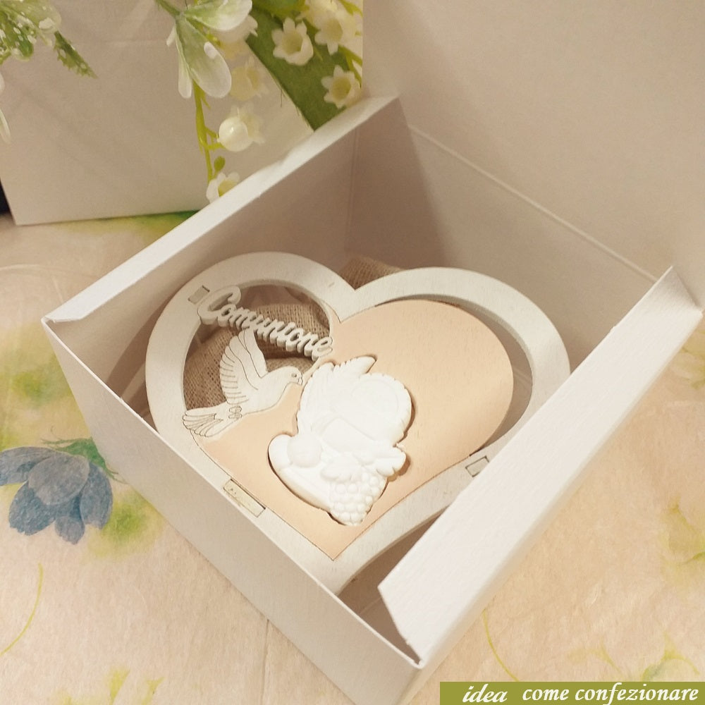 idea come confezionare bomboniera icona legno con scatola quadrata scotton fibra bianco 10 x 10 x 6 cm bassa pieghevole cartoncino per bomboniera fai da te packaging idea regalo