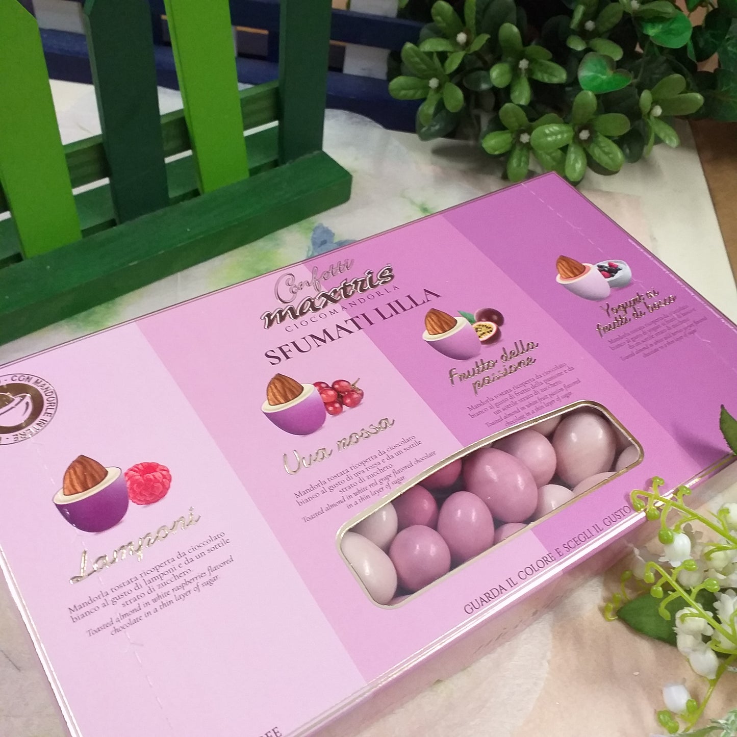 sfumati lilla guarda il colore scegli il gusto lamponi uva rossa frutta di bosco yogurth ciocomandorla confetti gusti misti frutta uso confettata matrimonio battesimo cresima comunione compleanno fai da te bomboniere
