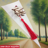 scatolina forma cono cartoncino panna tocco cappello legno nappina rossa portaconfetti laurea uso confettata bomboniere confezionamento confetti packaging caramelle regalini