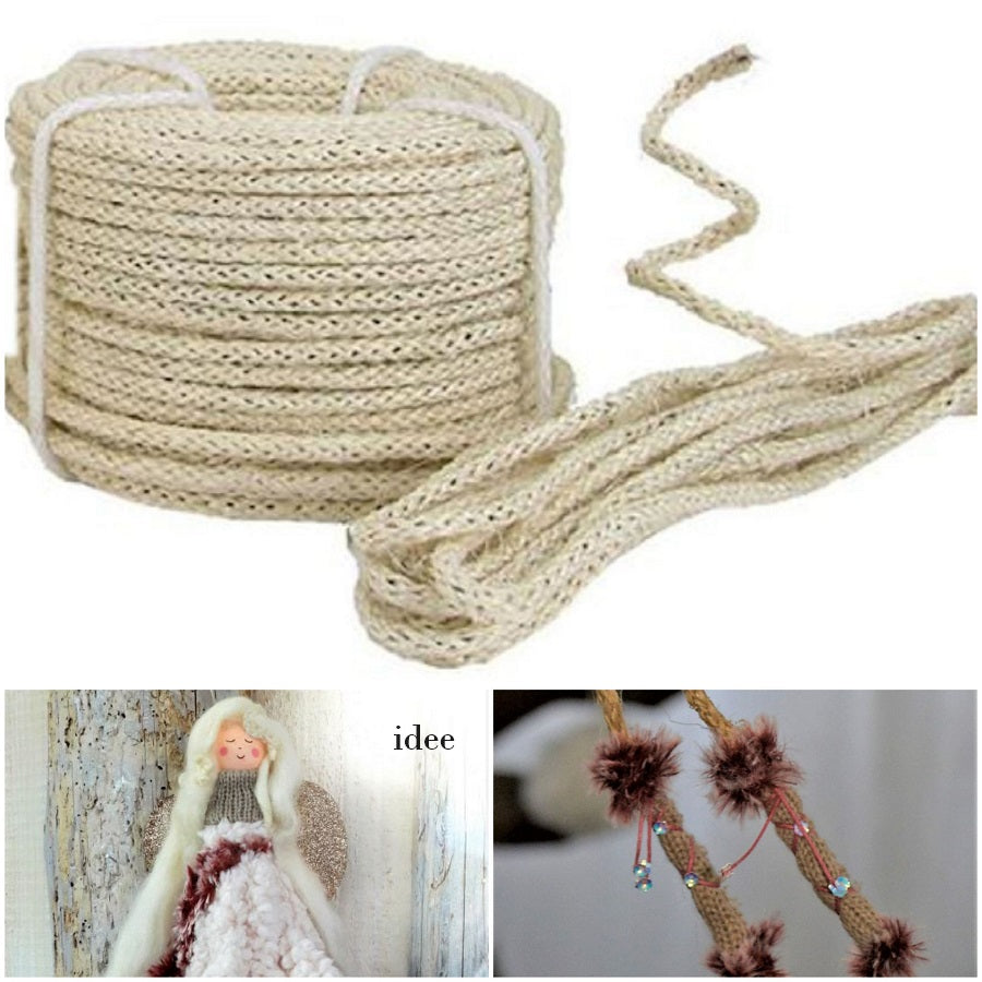 Spago Di Juta Naturale 100m X 2mm - Cordino Per Giardinaggio, Pacchi Regalo E Decorazioni - Foto 2