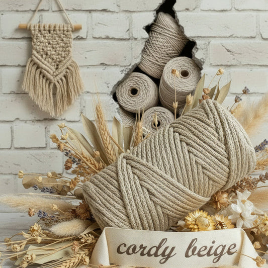 108075 beige corda cordino macramè 4 mm filato stafil cordy cotone intrecciato cordoncino per tende borse nodi marinari spago uso lavorazione a mano uncinetto creazioni portapiante decorazioni muro arazzi scacciapensieri giostrine cuscini tappeti coperte cestini