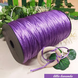 lilla lavanda coda di topo cordino borse uncinetto satinato sintetico cordoncino 2 mm corda di raso pochette clutch bags borsettine cerimonia intrecci scoubidou bigiotteria gioielli