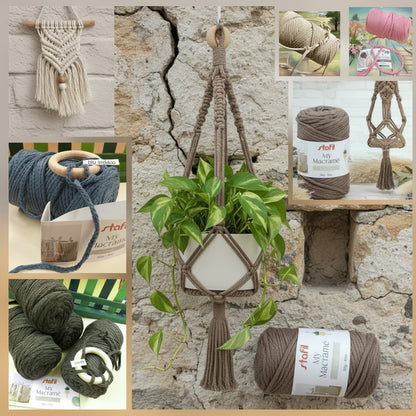 108075 crema panna marrone blu indaco verdone rosa cordino macramè 4 mm filato corda stafil cordy cotone intrecciato cordoncino per tende borse nodi marinari spago uso lavorazione a mano uncinetto portapiante borse appendino da parete