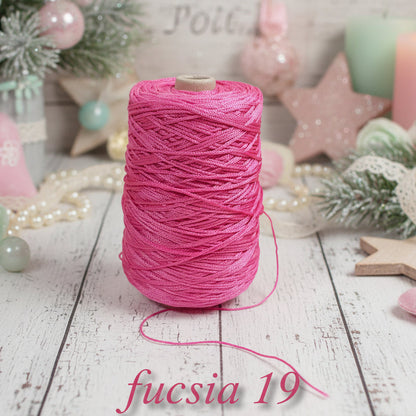fucsia moda abbigliamento colori cordino Thai borse uncinetto Cucirini Tre Stelle rocca 500 grammi uso crochet pochette amigurumi di corda pupazzi bambole cordoncino