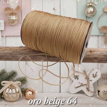 colore oro beige 64 MAS rocca 500 grammi thai sintetico cordino borse uncinetto tripolino cordoncino colori autunnali per progetti crochet clutch bags amigurumi pochette borsette da sera