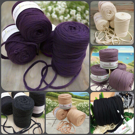 colori autunnali 600 g 119911 fettuccia per uncinetto cotone elastico filati Stafil green Noodles stretch uso creare borse zainetto cestini tappeti cuscini arredamento clutch bags cerimonia pochette abbigliamento shop crochet viola melanzana crema fiori di lillà grigio scuro cammello chiaro nero