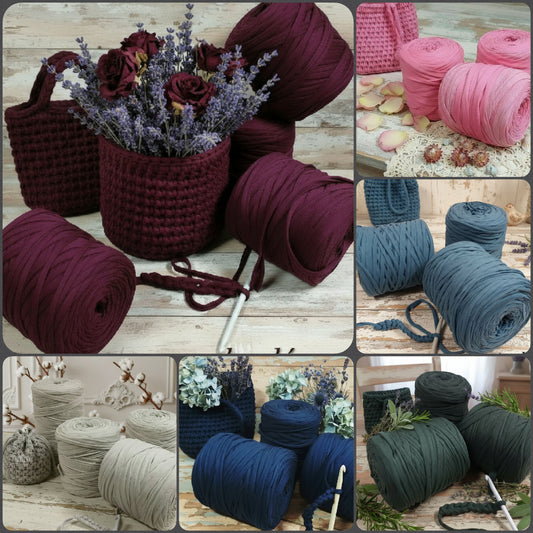 colori autunnali 600 g 119911 fettuccia per uncinetto cotone elastico filati Stafil green Noodles stretch uso creare borse zainetto cestini tappeti cuscini arredamento clutch bags cerimonia pochette abbigliamento shop crochet bordeaux moda rosa lipstick avion blu grigio beige blu mare verde olivo