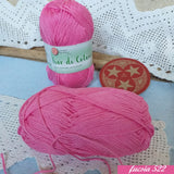 fucsia carico rosa 522 gomitoli uncinetto cucirini tre stelle fior di cotone grosso art 0360 mercerizzato uso amigurumi pupazzi bambole crochet borse costumi abbigliamento arredamento