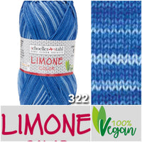 azzurro filato sfumato Stafil-Schoeller filo Limone 100% vegano gomitoli stock cotone uncinetto lavori a maglia ferri da calza