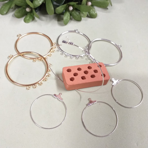 Cerchi metallo per orecchini fai da te basi da ciondoli e pendenti