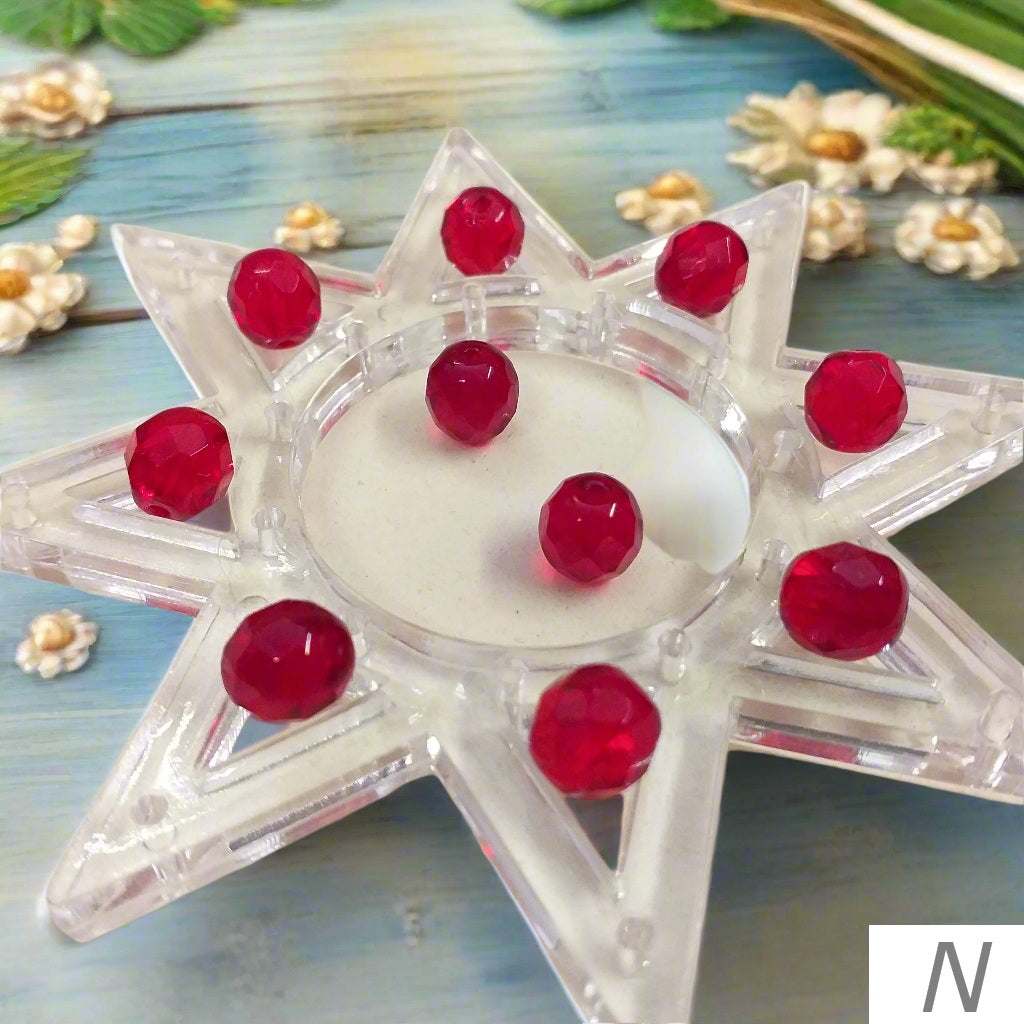 rosso 8 mm N lotto offerta sfaccettate perle cristalli di vetro bigiotteria fai da te collane e bracciali dell'amicizia di perline