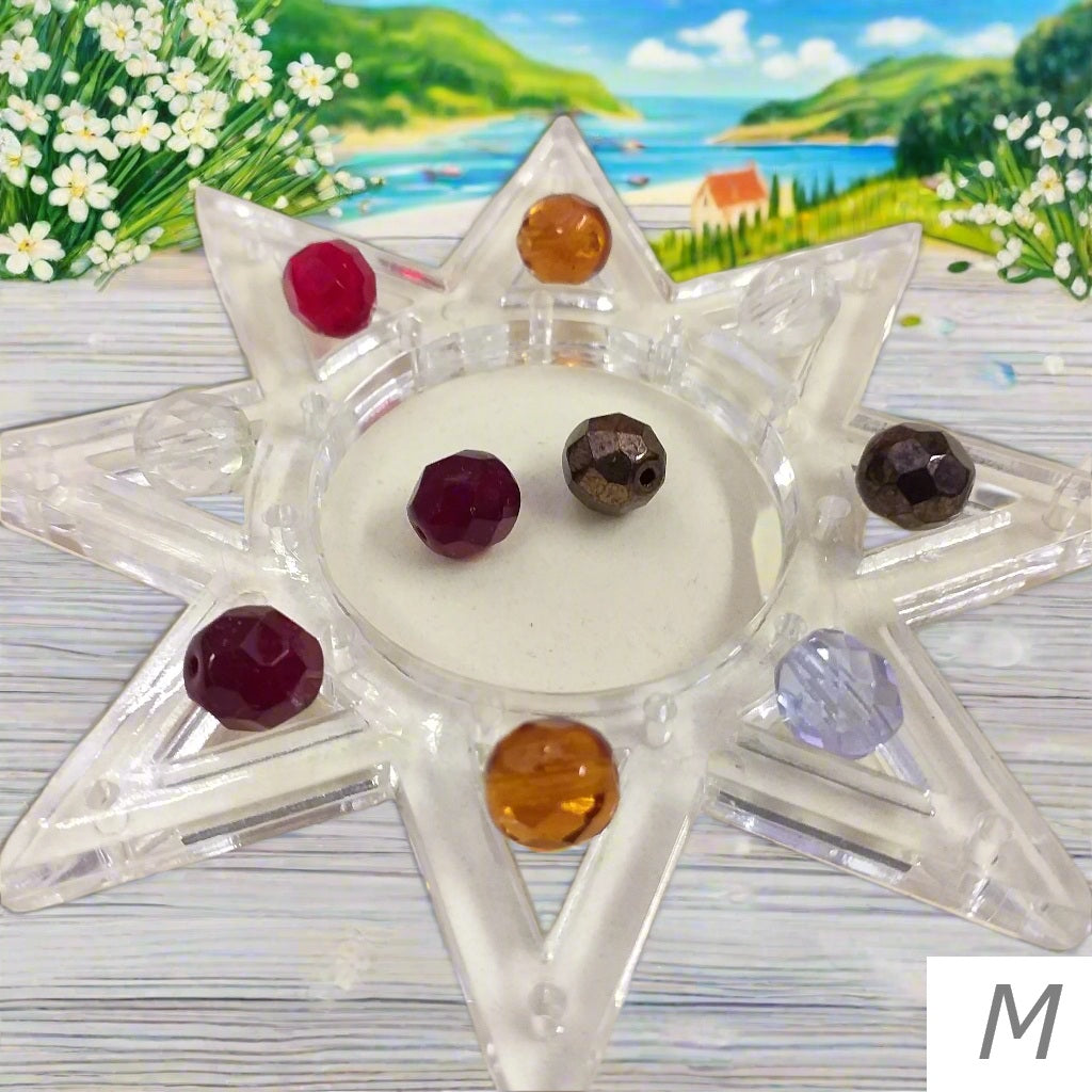 lotto offerta M 8 mm colori assortiti misti perle cristalli di vetro bigiotteria fai da te collane e bracciali dell'amicizia di perline ambra azzurro cristallo bordò rosso bronzo
