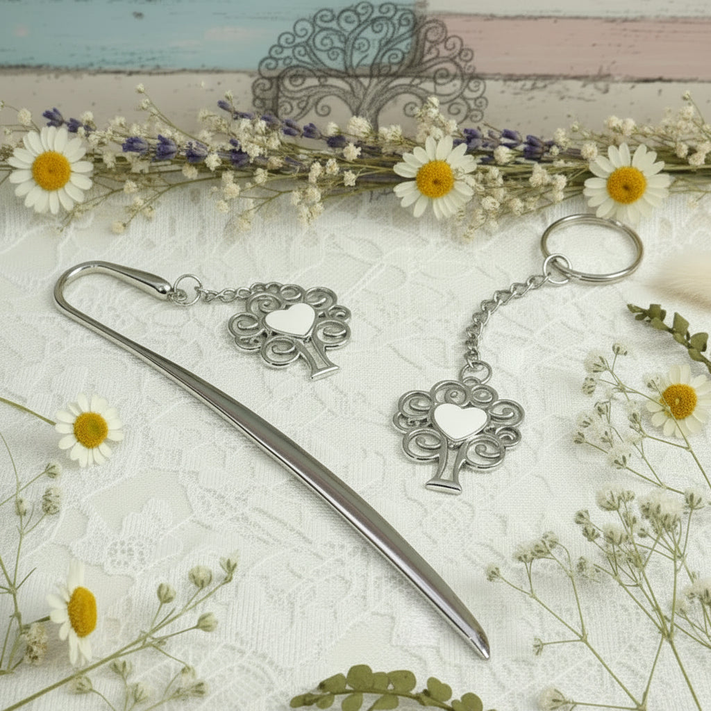 ciondolo metallo zama albero della vita cuore traforato placca applicazione piastra pendente, portachiavi, segnalibro charms uso ricordini gadget souvenir segnalibro pensierini bomboniere