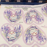 dall'alto fiori lavanda cuore gnomo hello lavender PM-065 pannello idee per creare pannolenci stampato vendita sagoma forma singola