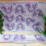fiori lavanda 10 cuori gnomo hello lavender PM-065 pannello idee per creare pannolenci stampato vendita forme