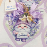 idea creativa fiori lavanda cuore gnomo hello lavender PM-065 pannello creare pannolenci stampato vendita sagoma forma singola