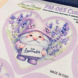 fiorellini per profumatore panno fiori lavanda cuore gnomo hello lavender PM-065 pannello idee per creare pannolenci stampato vendita sagoma forma singola