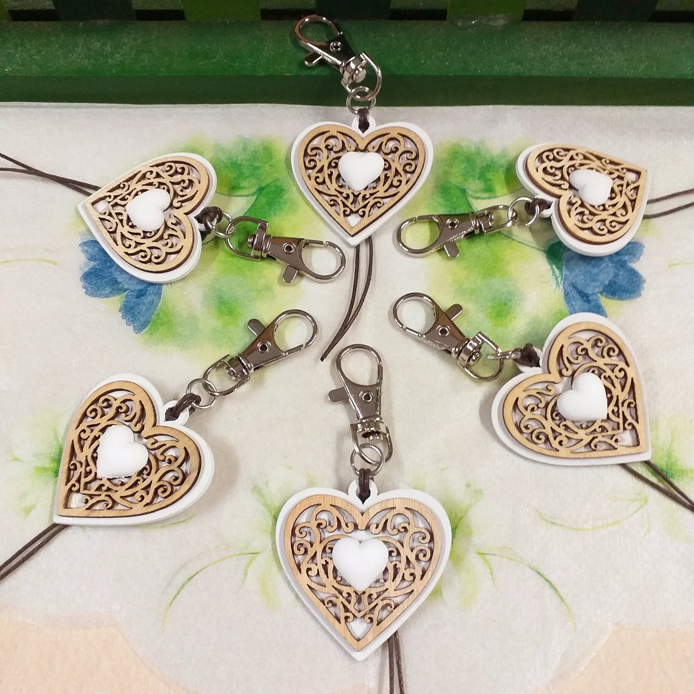 Portachiavi Cuore Di Cristallo – Strass Champagne/Bianco/Grigio/Rosa – Ciondolo Per Borsa, Zaino O Chiavi Auto – Regalo Donna - 2